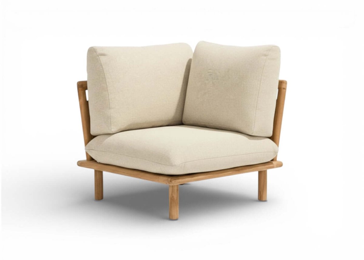 Apple Bee Sling Lounge Hoekdeel – Teak – 96 cm Hoge Rug – BEE WETT®