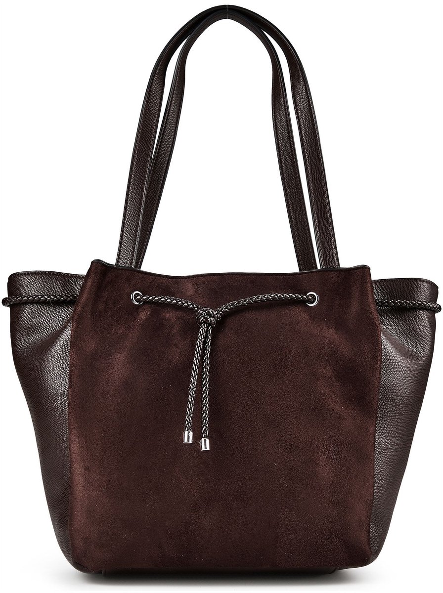 Gabor shopper schoudertas Letitia Zip Shopper Dark Brown donkerbruin
