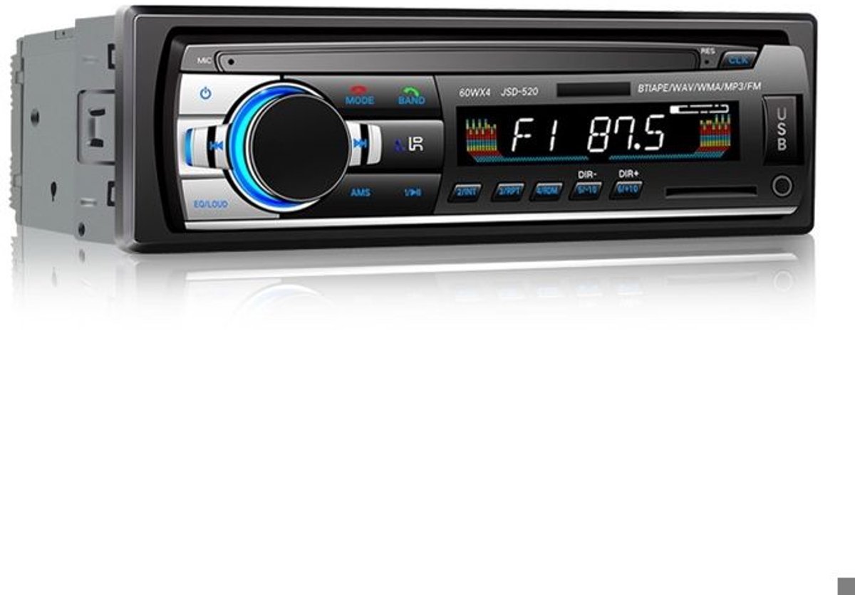 Bluetooth autoradio, autostereo met video, FM-radio, handsfree USB-SD-AUX MP3-speler met afstandsbediening