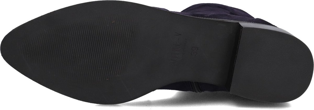 Notre-V 11038 Enkellaarsjes - Enkelboots met rits - Dames - Donkerblauw - Maat 37