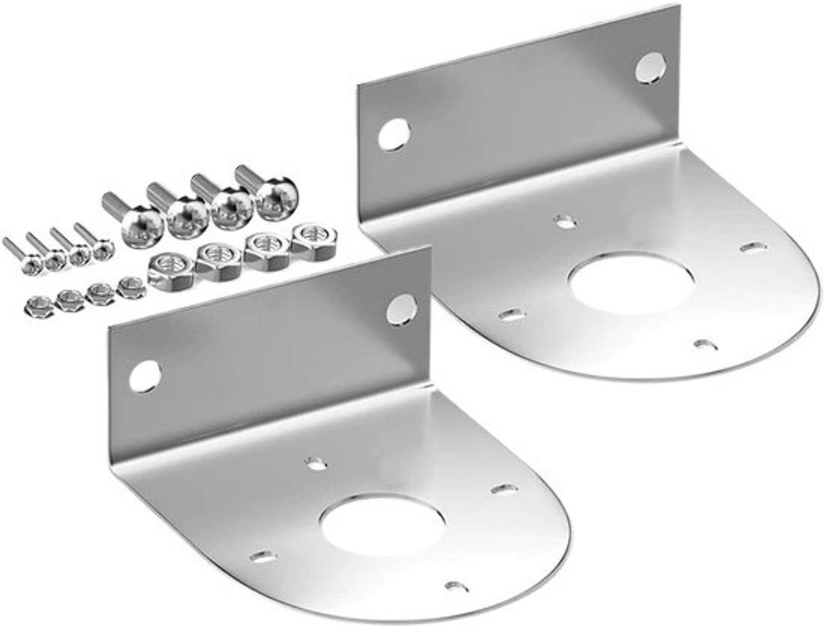 Roestvrijstalen Lichtbalk Houders - LED Lamphouders - Voertuig Verlichting - Gereedschapsloze Montage - 2 stuks - Zilver