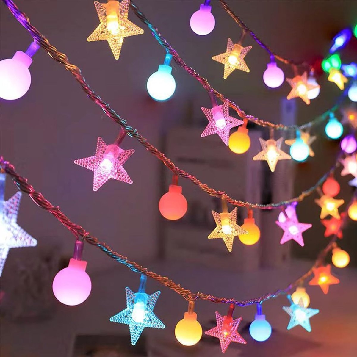 Lichtsnoer 3m - 20 LED - Op Batterijen - Kerst