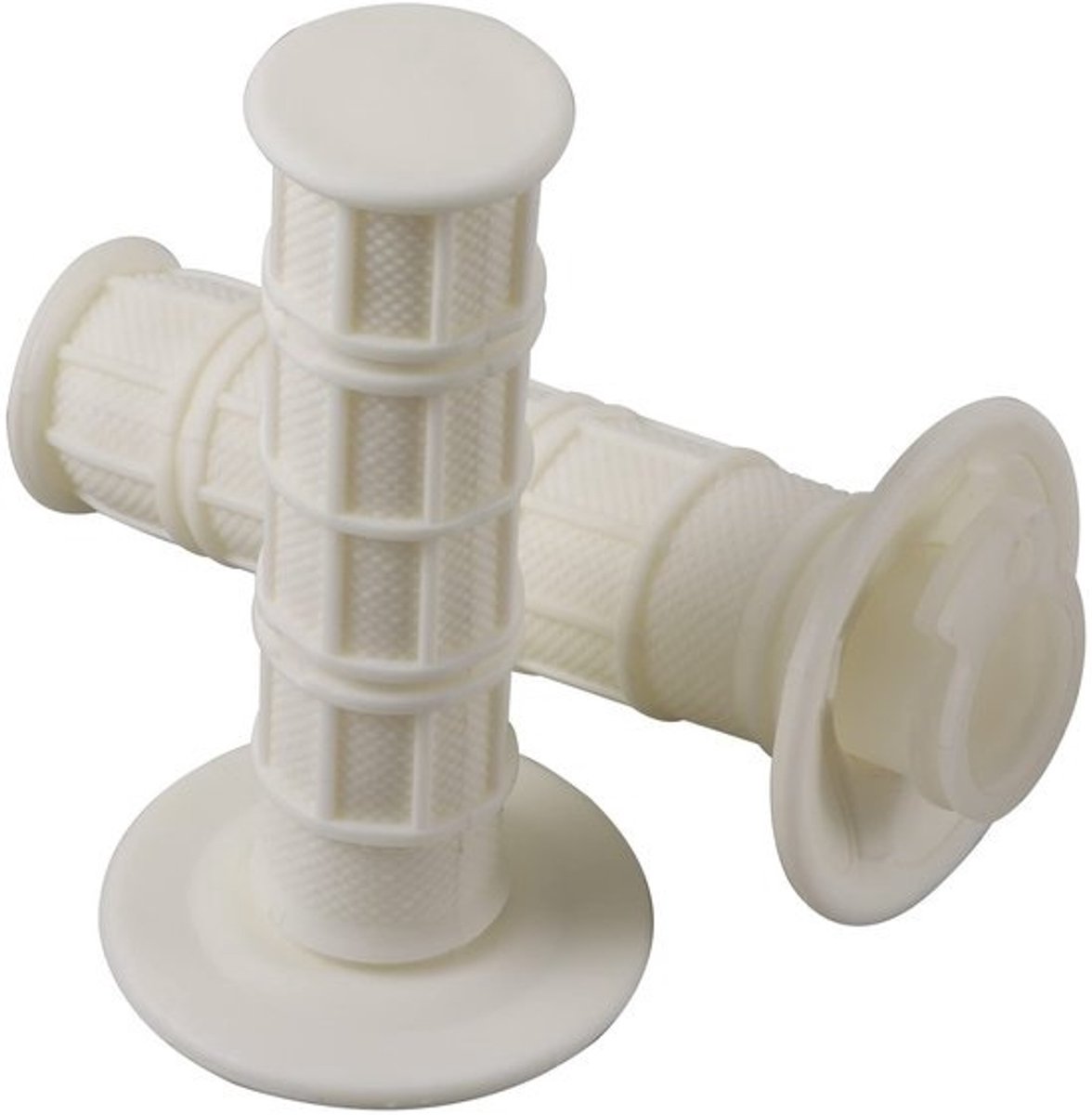 Motorfiets Stuurgrepen - Handgrepen Motor - Rijcomfort Verbeteren - Antislip Design - 22 mm - Wit