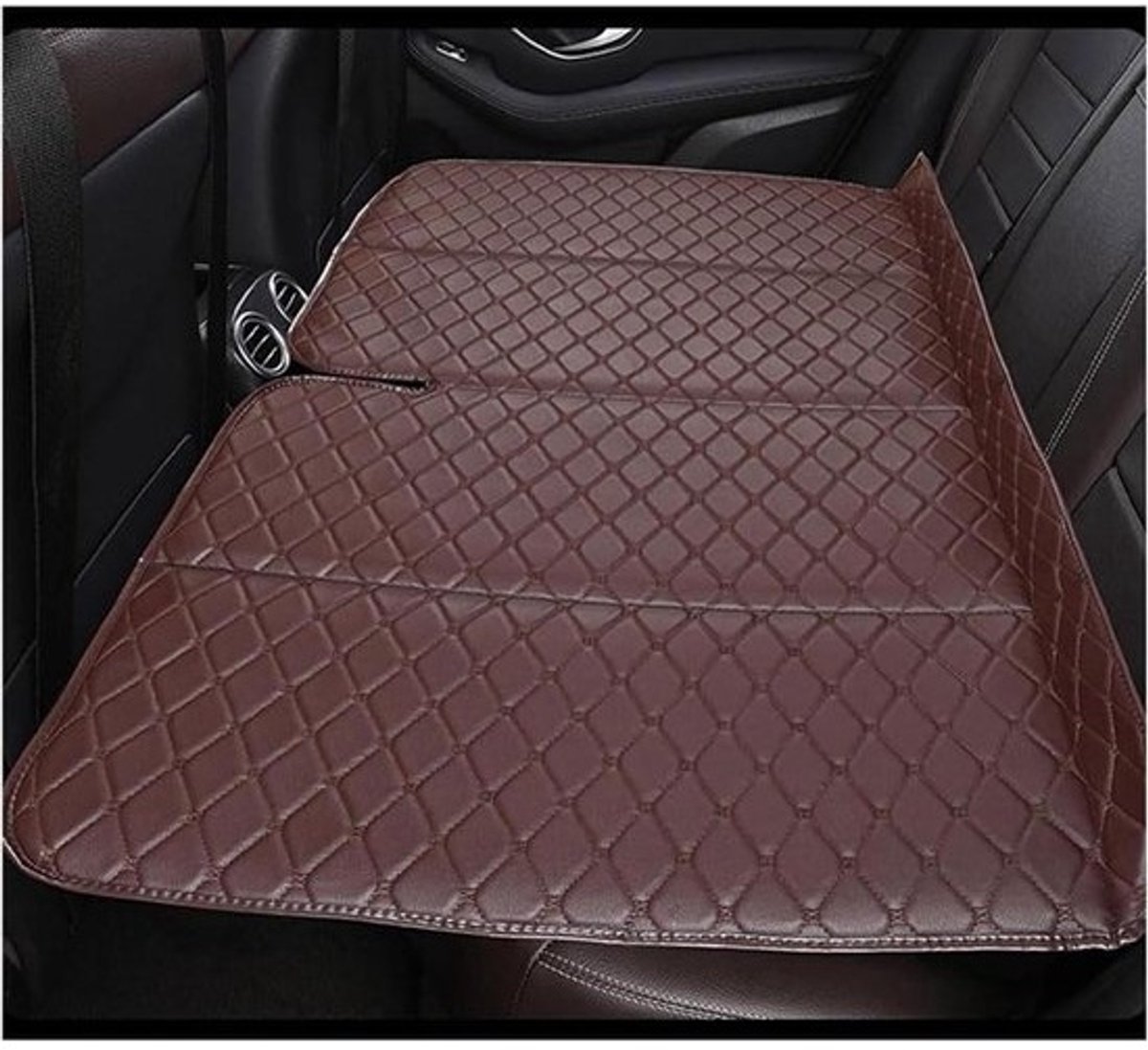 Niet-opblaasbaar Autobed - Reismatras Kampeerbed - Reizen en Kamperen - Geen Luchtlekkage - 75 x 35 x 10 cm - Koffiebruin