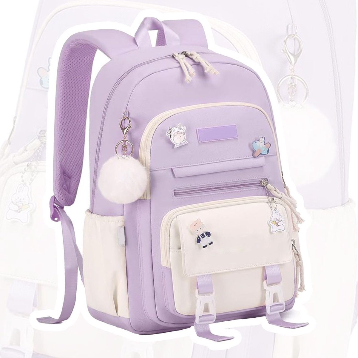 Zolvano® Boekentas Meisjes Lagere School - Schooltas Eersteleerjaar Groot-Paars