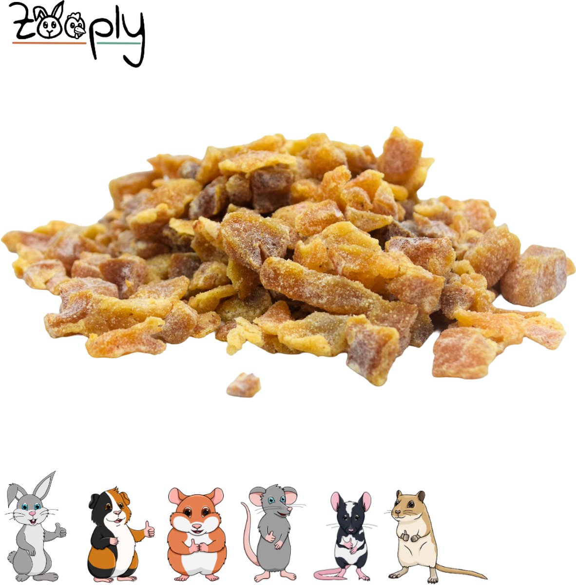 Zooply Peer - Kruiden & Snacks - 100% natuurlijk - Voor konijnen & cavia's - 300 gram