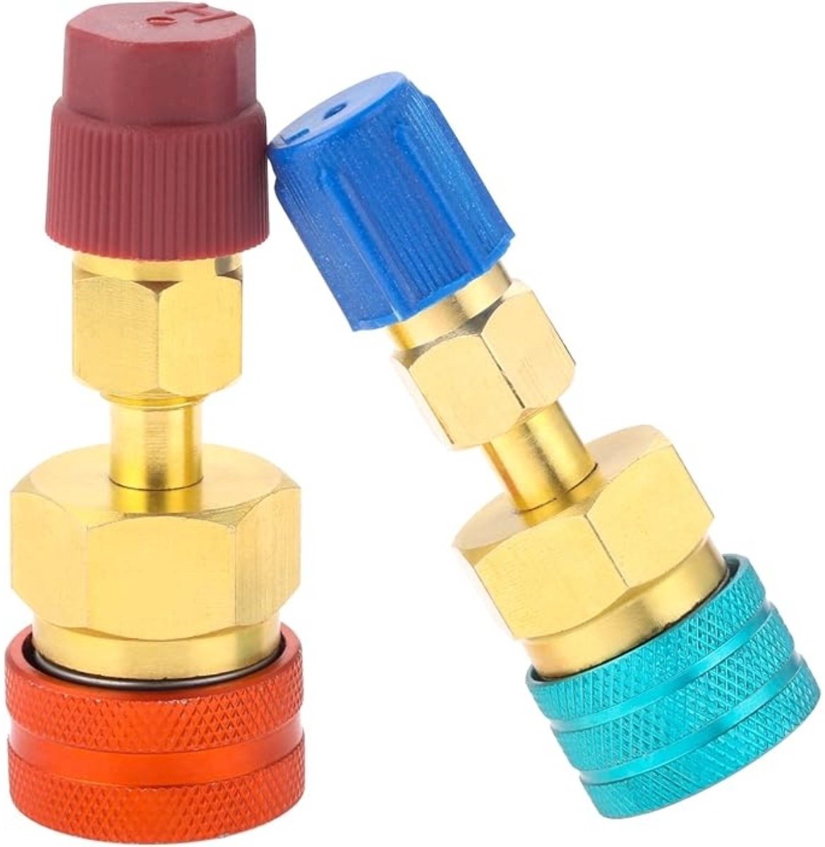 Automotive R134A naar R1234YF AC Koudemiddel Laadadapter, Hoge en Lage Druk Snelkoppeling Connector