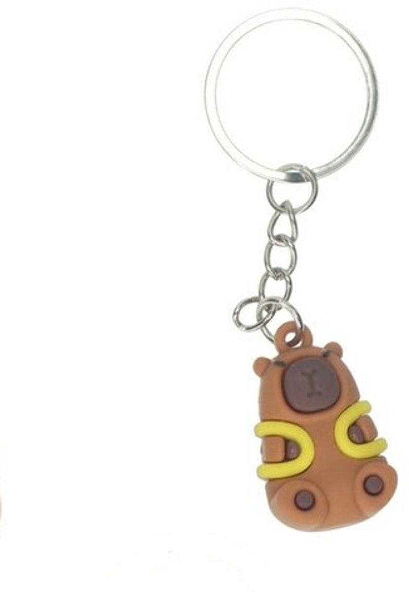 Capybara Sleutelhanger Bruin – Schattige Tashanger & Bag Charm – Ideaal als Uitdelen Cadeautje en Traktatie