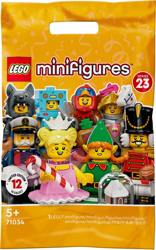 LEGO® Minifiguren Serie 23 71034 limited edition bouwset; verzamelspeelgoed voor rollenspellen of een geweldige minifigurenverzameling; een echte aanwinst voor bestaande actiesets voor kinderen of fans vanaf 5 jaar (1 van de 12 om te verzamelen)