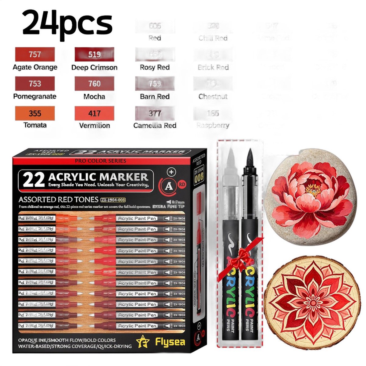 Currero Aquamarkers - Twinmarkers - Brushpennen - Stiften - Markeerstiften Op Waterbasis - Dual Tip - Tekenen En Kleuren - 24 Stuks