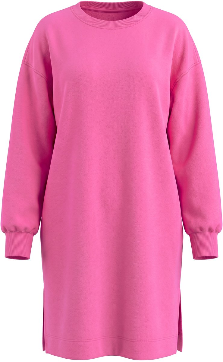 Studio Untold - Dames - Sweaterjurk oversized wijde ballon lange mouwen - Donkerroze - Maat 54+