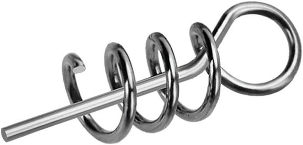 200 stuks Zachte Lokken Aas Lente Twist Lock voor Outdoor Vissen - Crank Haak met Centreren Pin - Zacht Lokken Aas Worm Crank