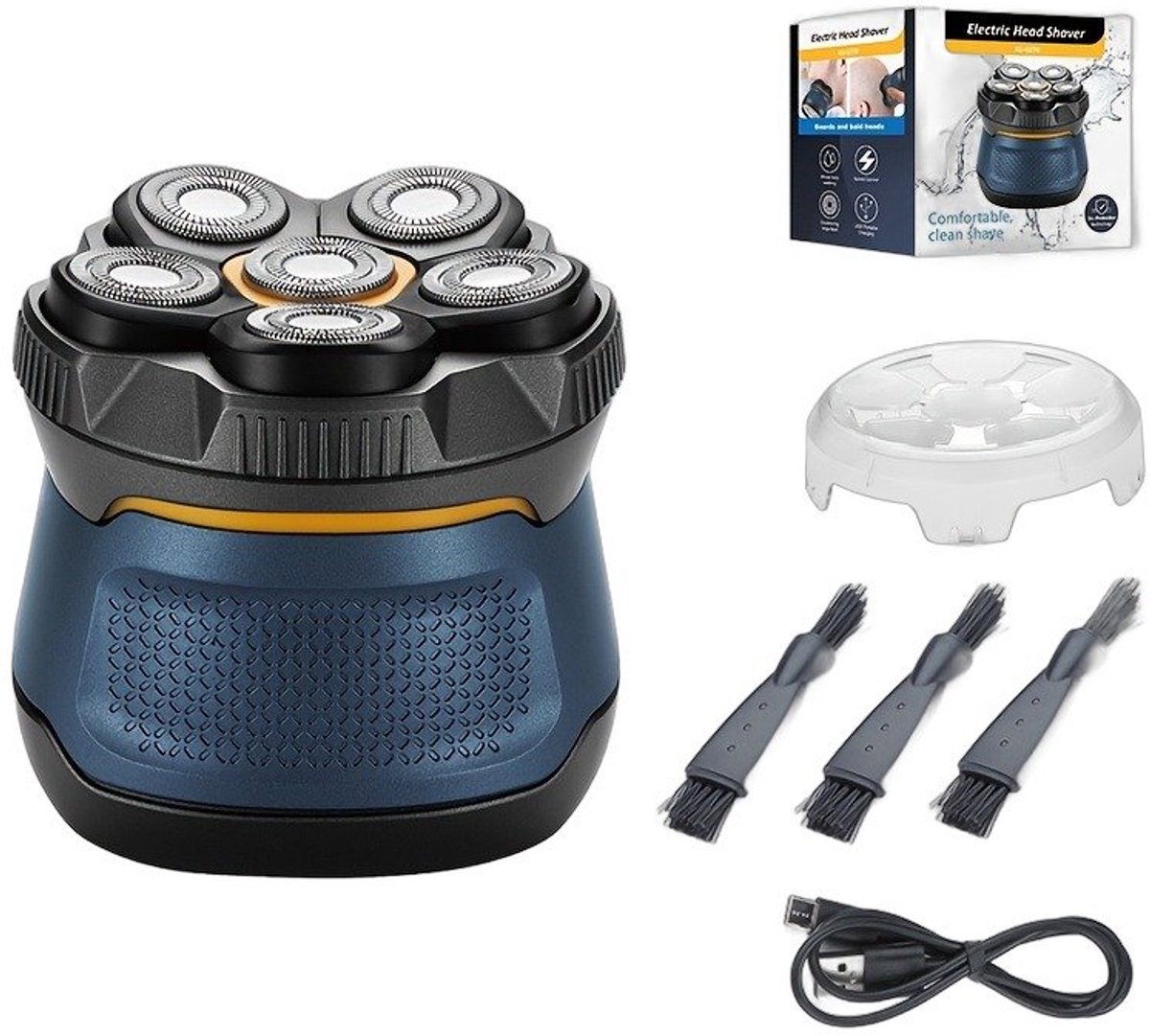 Currero Foil Shaver - Scheerapparaat Mannen - Hoofd Scheerapparaat - Head Shaver - Tondeuse met Trimmer - Lichaam en Baard - Oplaadbaar