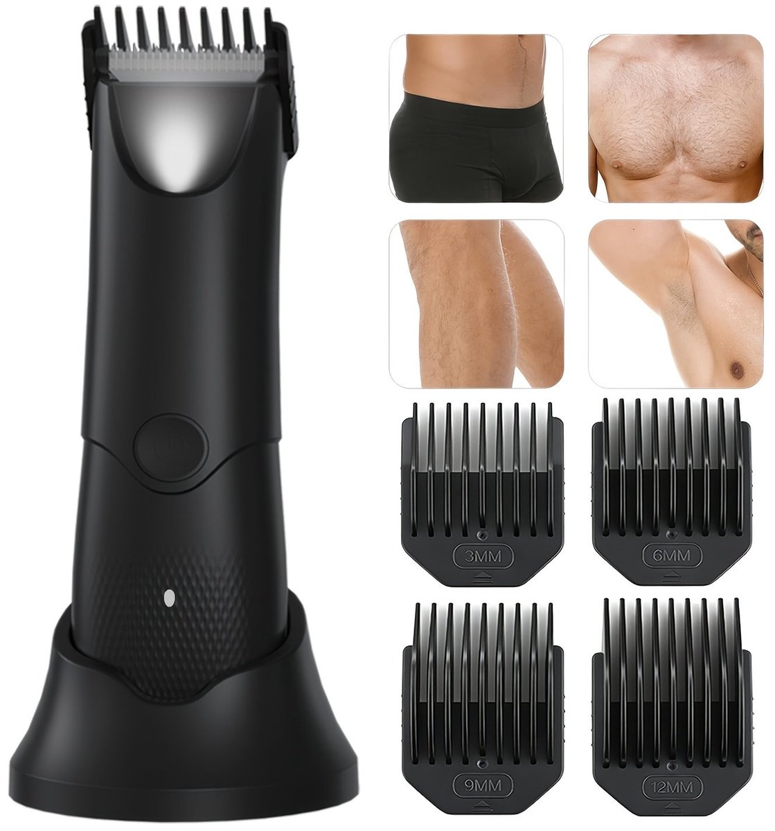 Currero Foil Shaver - Scheerapparaat Mannen - Hoofd Scheerapparaat - Head Shaver - Tondeuse met Trimmer - Lichaam en Baard - Oplaadbaar