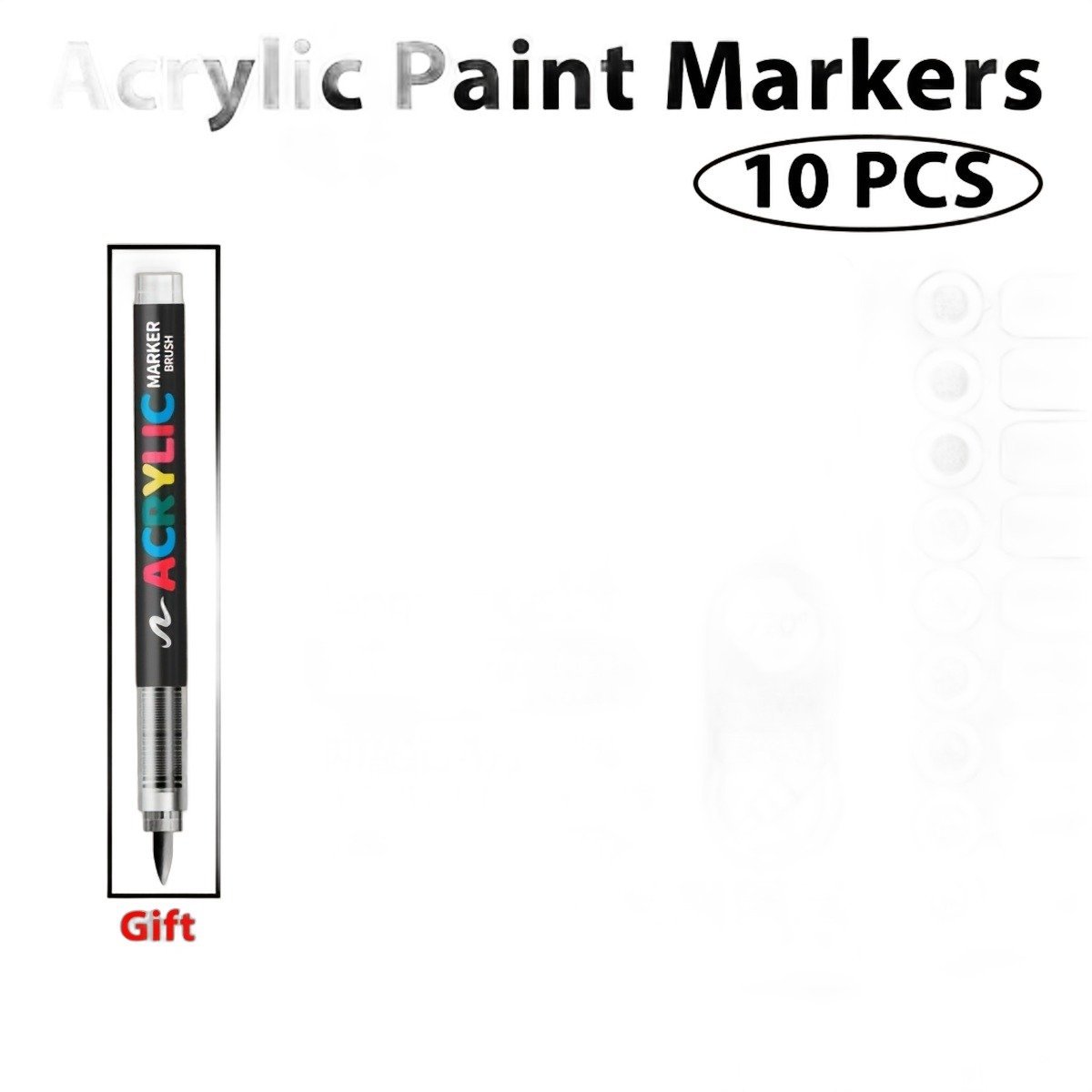 Currero Aquamarkers - Twinmarkers - Brushpennen - Stiften - Markeerstiften Op Waterbasis - Dual Tip - Tekenen En Kleuren - 10 Stuks