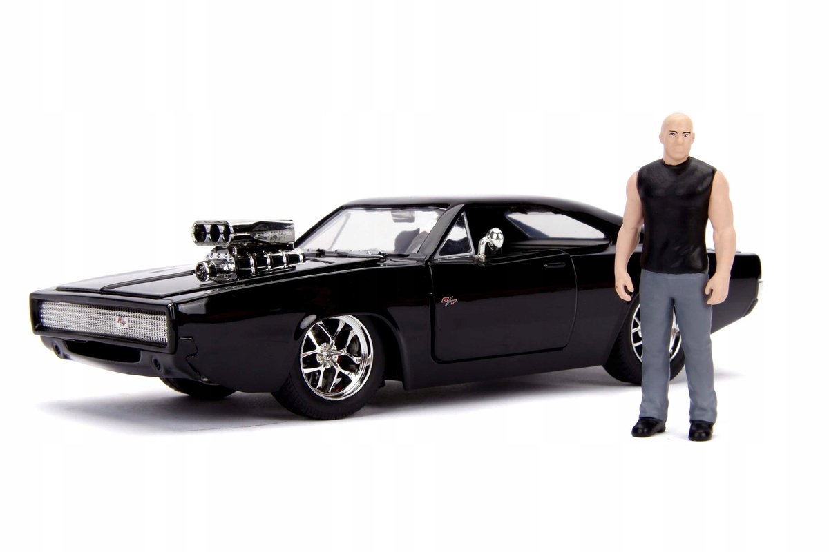 Jada Fast And Furious Dom En Dodge Charger R/t Metalen Autofiguur Zwart