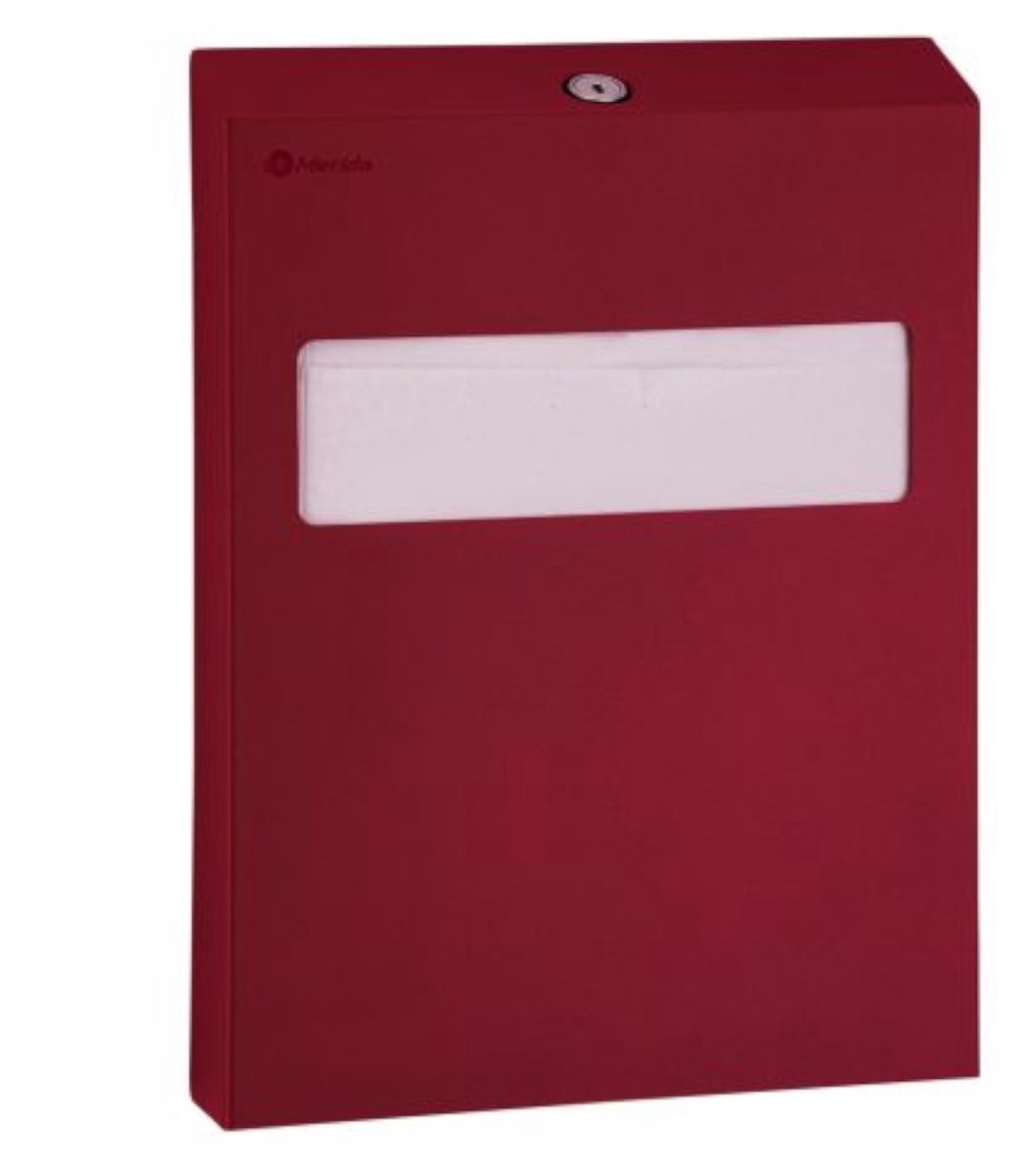 Merkloos Wanddispenser voor Toiletbrilhoezen - Rood