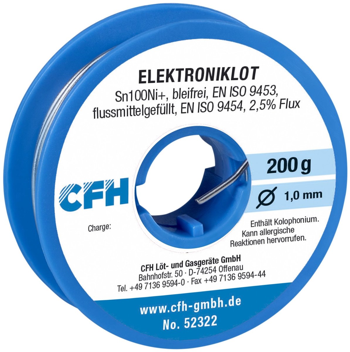 CFH Electronicasoldeer EL 322 loodvrij 200g