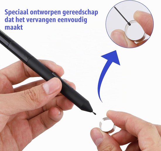 Markeerstiftpunten 10 Stuks - Zachte Vezel - Vervangende Penpunten voor Stylus - Navulbaar met Verwijdergereedschap m-winkel - m-winkel — afbeelding 3