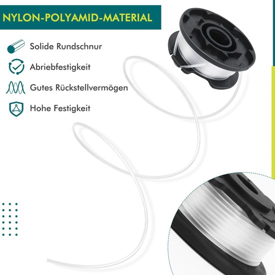 3x Vervangspoelen voor Grastrimmer Einhell GE-CT 18/28 Li — afbeelding 5