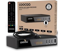 HDC2530 Digitale HD-kabelontvanger, ontvanger voor Full HD-televisie, inclusief HDMI-kabel, met display, Scart, AUX