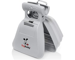 Pooper-Scooper Large - grijs (Mist) - met zakjesbevestiging - stressvrij opruimen hondenpoep - ServiceTopper