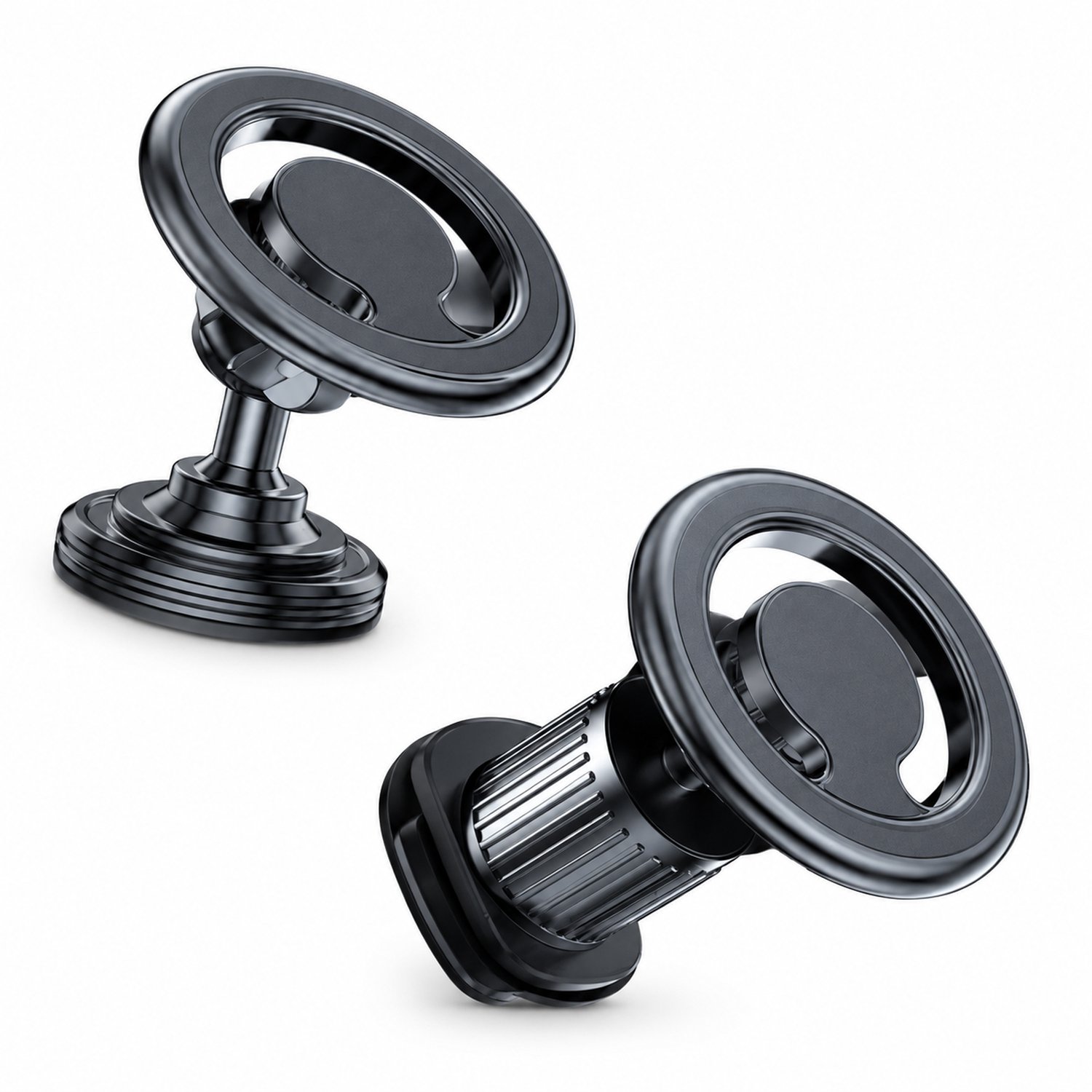 telefoonhouders auto - zwarte metalen magnetische telefoonhouder - dashboard- en ventilatieroosterbevestiging