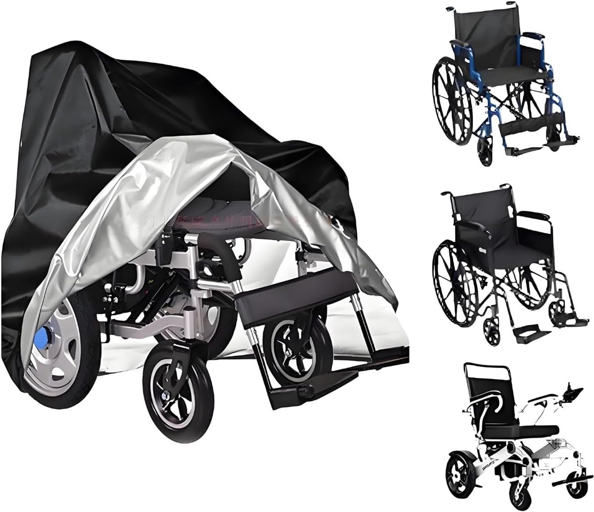 Beschermhoes voor regenstoel, voor elektrische rolstoelen, voor elektrische en rolstoelen, zwart