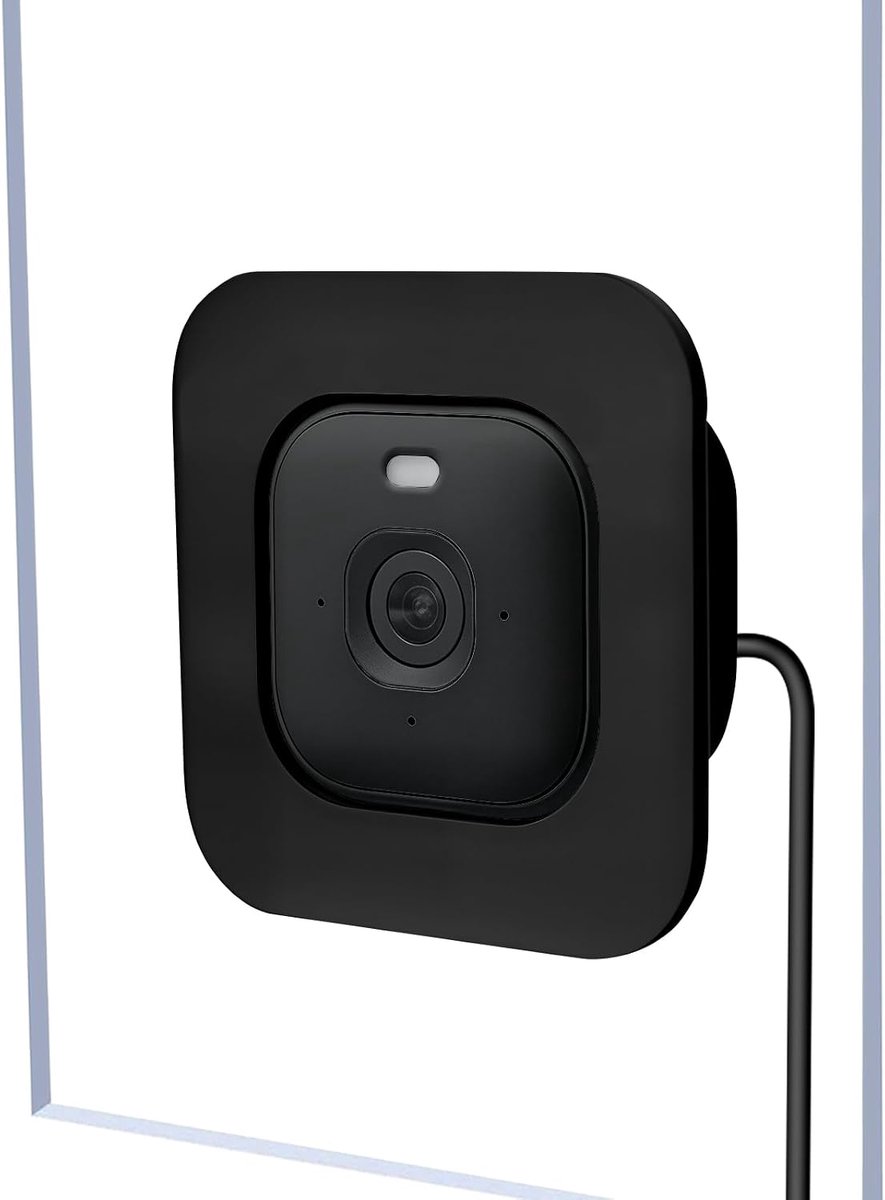Set van 2 raamhouders, uitsluitend compatibel met de Blink Mini 2K+ Indoor Cam, voor eenvoudige beglazing aan ramen/deuren, zwart
