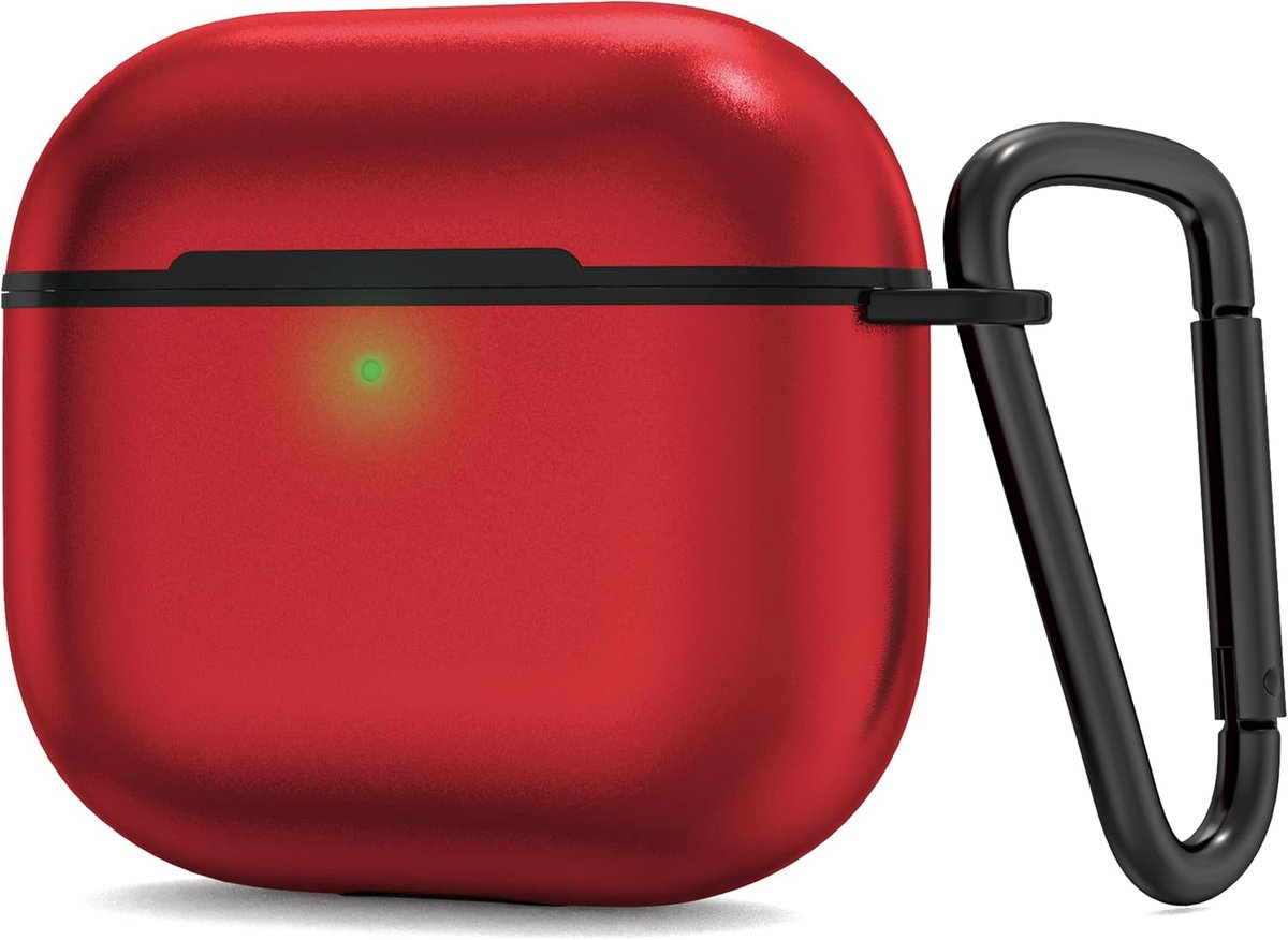 Compatibel met AirPods 4 case aluminium metaal voor airpods 4e generatie case cover ultra dun compatibel met MagSafe met sleutelhanger, mannen vrouwen Lock Clip Nieuwste voor Air Pods4 hoesjes