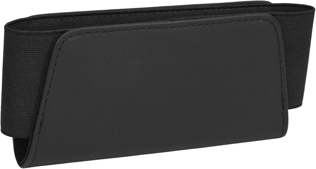 Autostoel zijopbergzak, PU-lederen multifunctionele kleine organizer, universele autozak zakje mobiele telefoonhouder voor telefoon, zonnebril, portemonnee, ect (B zwarte lijn)