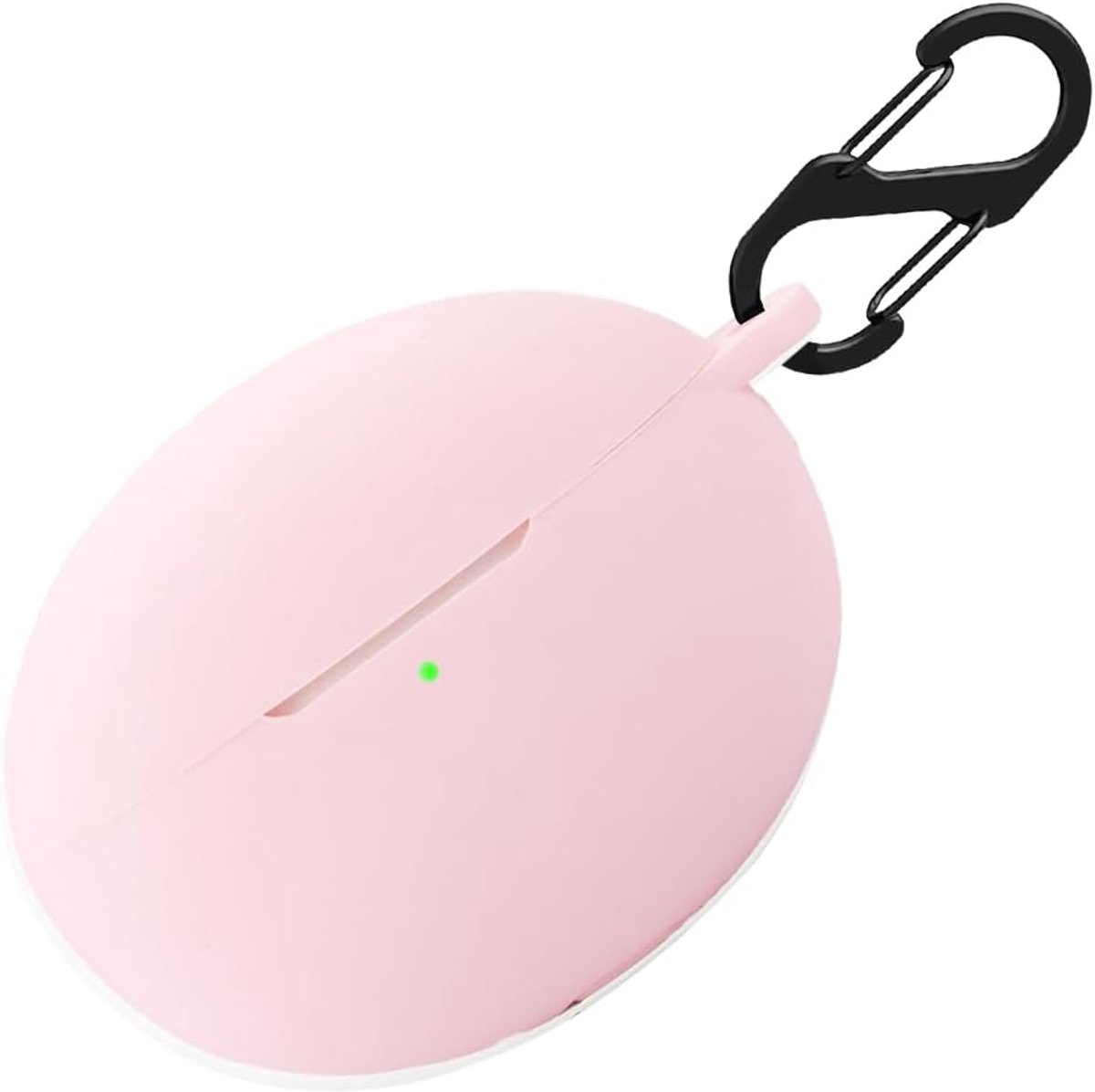 Case voor Oppo Enco 2 / Enco 2i tas, stootvaste beschermhoes en huid beschermende case cover voor Oppo Enco Free2 / Enco Free2i met sleutelhanger (roze)