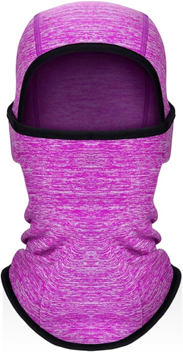 1 stuks winddicht skimasker, kindermasker, warm halsmanchettenmasker, winterfietsmasker, zacht masker, rozerood, S-M