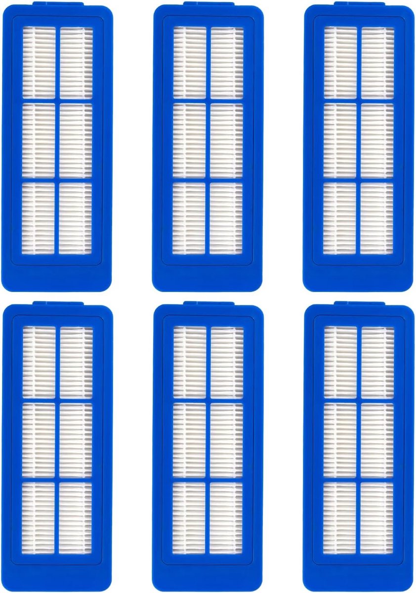 (6 stuks) Vervanging HEPA-filter Compatibel met eufy RoboVac 11S Max, 15C Max, 30C Max, G10, G10 Hybrid, G20, G30, G30 Edge, G30 Hybride, HEPA-filters Accessoires Kit, Vacuümfilter