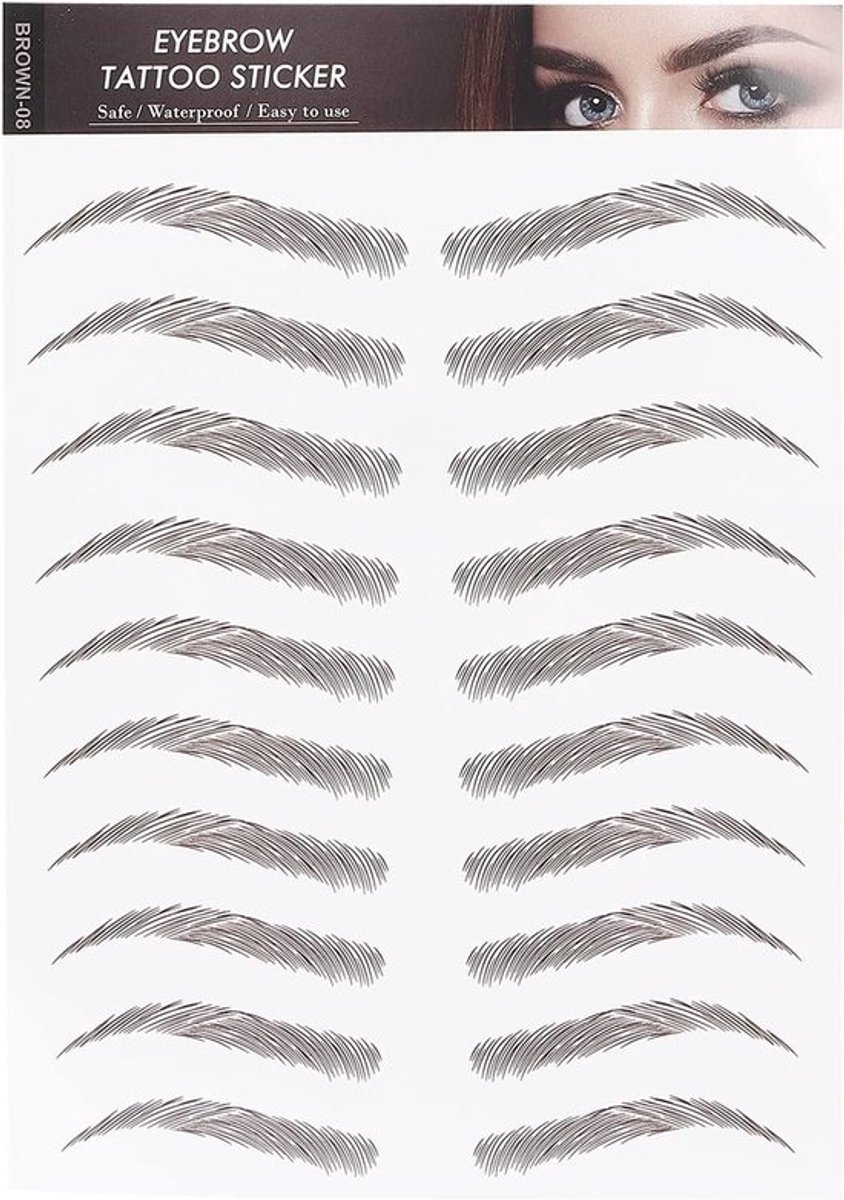 Waterdichte 6D Wenkbrauw Tatoeage Stickers voor Natuurlijke Volle Wenkbrauwen