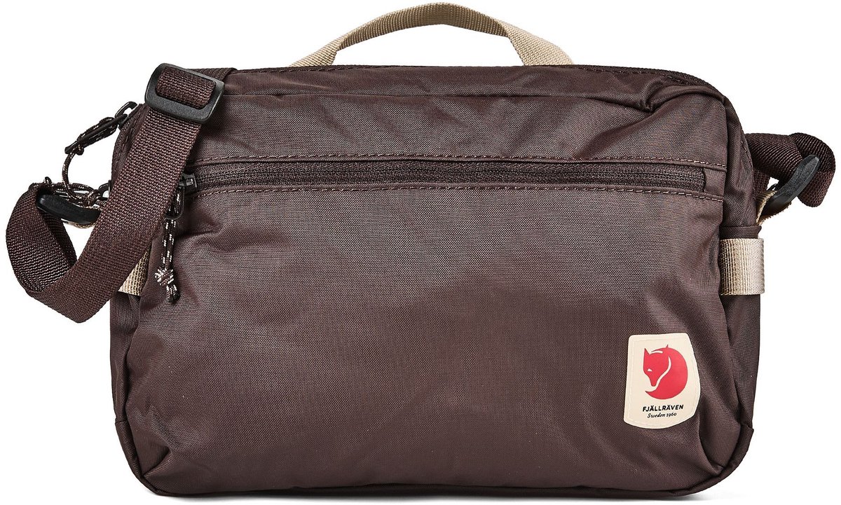 Fjällräven schoudertas High Coast Crossbody Bag Black Oak zwart