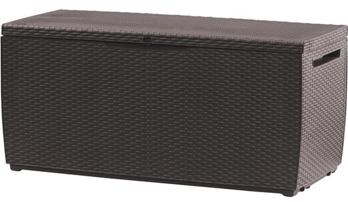 Buiten Opbergbank 305 L - Kunststof Opslagbox voor Tuin en Terras - Bruin 54 x 123 x 57 cm