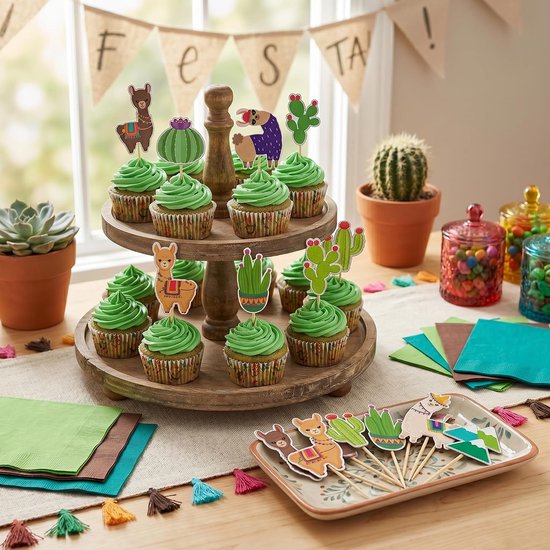 36 Cupcake Toppers met Dierenthema, 18 Stijlen Taartdecoratie van Dik Karton voor Cupcakes Cheesecake IJs Dessert Verjaardag Feest en Tafelversiering, Herbruikbare Decoratieve Caketoppers — afbeelding 3
