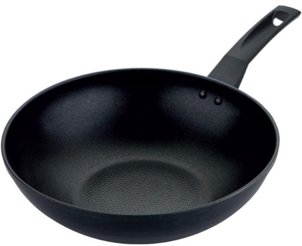 Duurzame 29cm Wokpan - Antikleef Roerbakpan - Geschikt voor Inductie - Vaatwasser- en Ovenbestendig - 10 Jaar Garantie