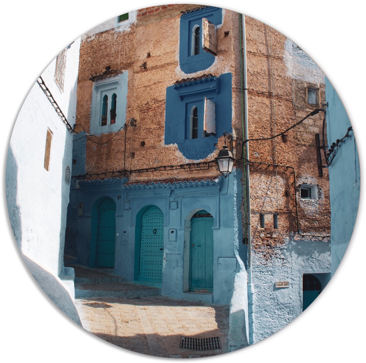 Label2X - Muurcirkel street vibe - Ø 70 cm - Forex - Multicolor - Wandcirkel - Rond Schilderij - Muurdecoratie Cirkel - Wandecoratie rond - Decoratie voor woonkamer of slaapkamer