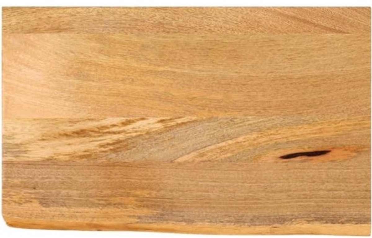 Massief Mangohouten Tafelblad met Natuurlijke Rand 60x40x2.5cm
