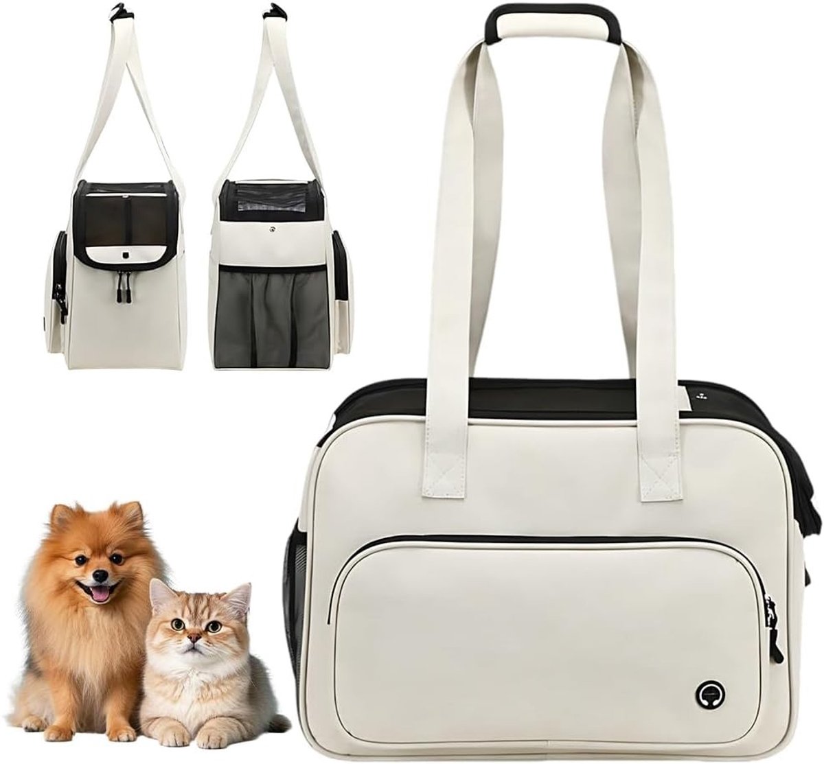 Draagtas voor Kleine Honden en Katten van Oxford Stof, Lichtgewicht Dierenvervoer tot 6.5 kg, Ideaal voor Reizen en Buitenactiviteiten