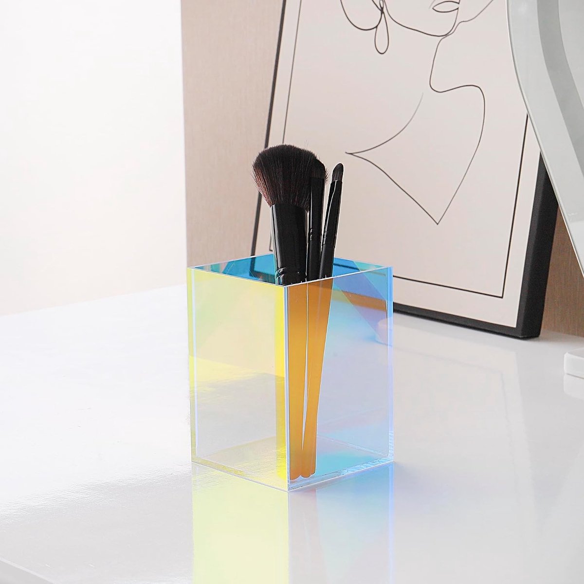 Acryl Organizer voor Make-up Kwasten en Pennen - Perfect voor Eyebrow, Eyeliner en Lip Liner Accessoires