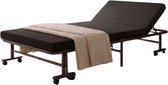 Troonz® Vouwbed Royal 90x200 cm – Vouwbed met Matras - Opklapbed 1 persoons - Handmatig Verstelbaar Hoofdeind