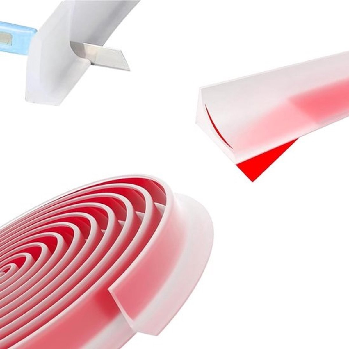 Waterdichte Profielstrip van 1 m voor Douche en Keuken, Zelfklevende Waterdichting, Transparant met Beschermfolie voor Optimale Bescherming tegen Vocht