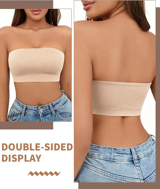 beha voor dames, zonder bandjes, bandeau-top, ongevoerd, stretch-bovendeel — afbeelding 4
