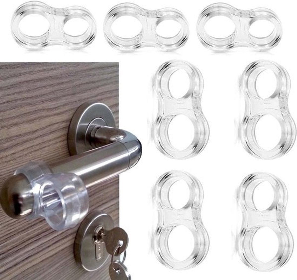 Transparante PVC Deurstopper voor Wand- en Deurgreepbescherming