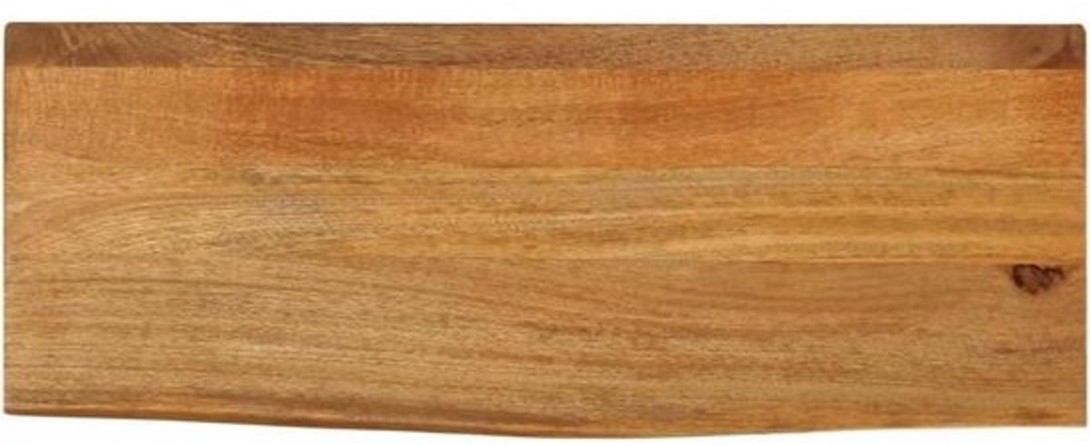 Houten Tafelblad - Blad Vervangen - Tafel Opfrissen - Natuurlijke Rand - 70x40 cm - Bruin