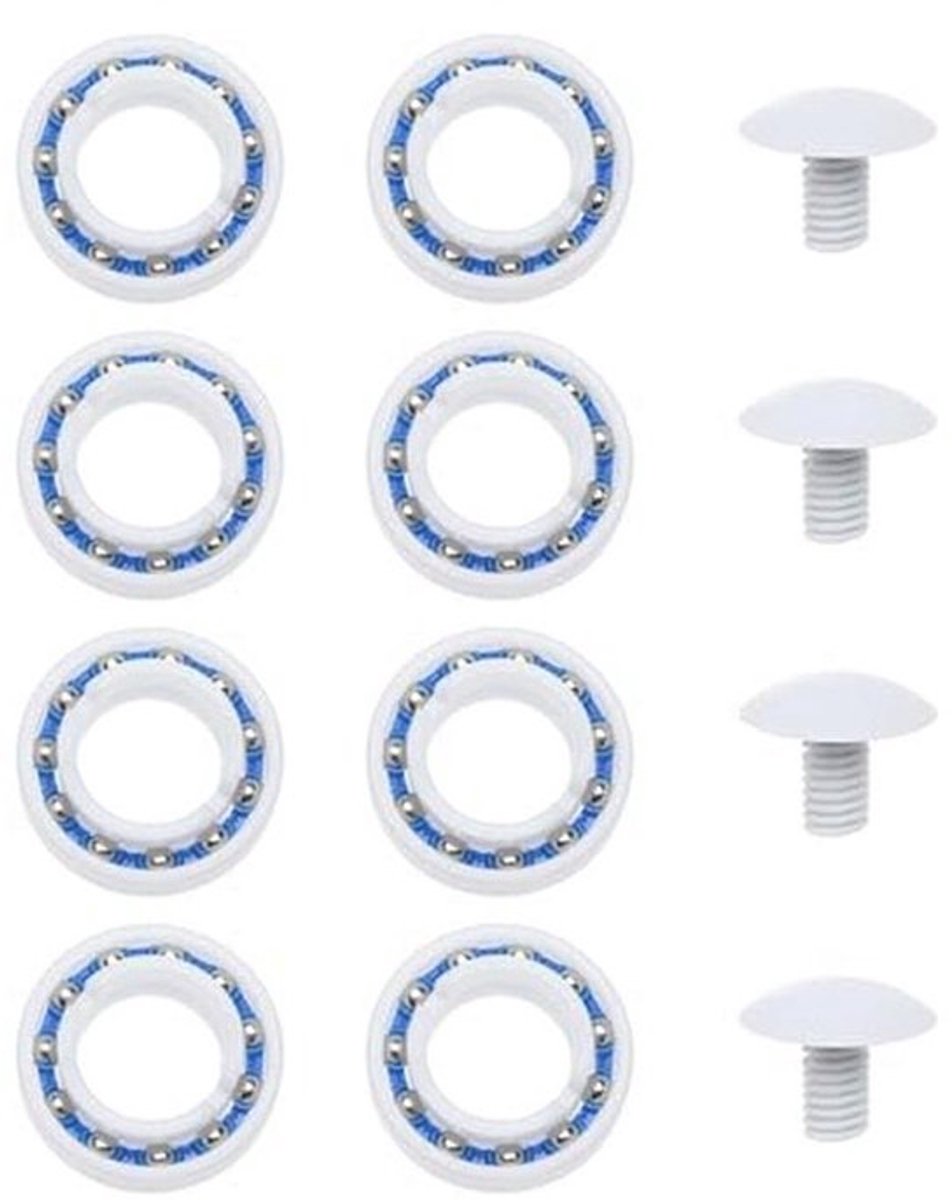 Set van 12 zwembadreiniger accessoires voor zwembadrobots - kunststof kogellagers en wielbouten