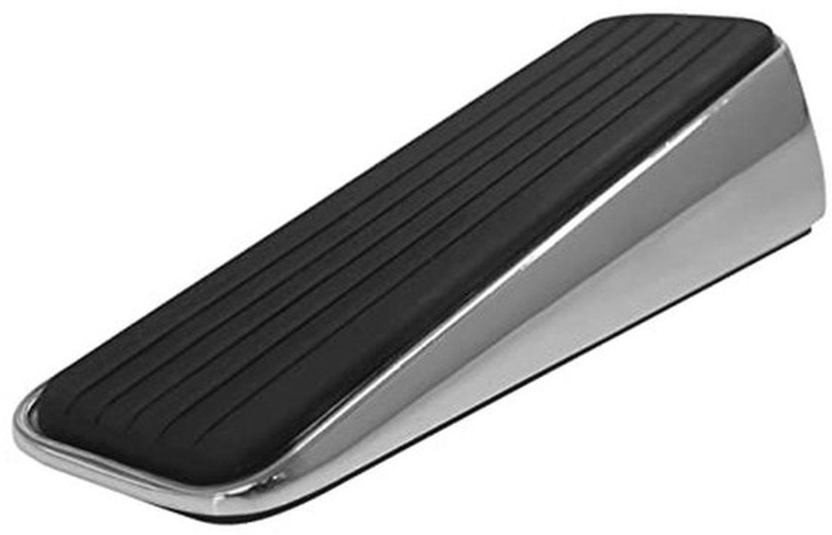 Decoratieve Rubber Chrome Stop - Vlakke, Antislip Deurhouder